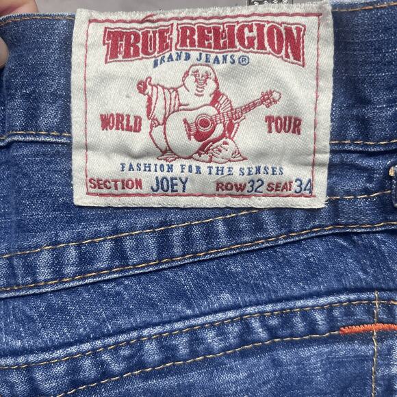 True Religion Joey Mens 32x34 Twisted Seam Boot Cut Flare Jeans (Actual 33x29) - Picture 5 of 11